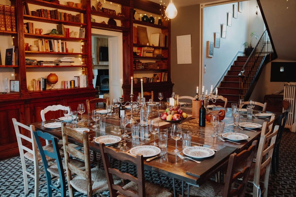 Property building, Library, Dining area, Dinner