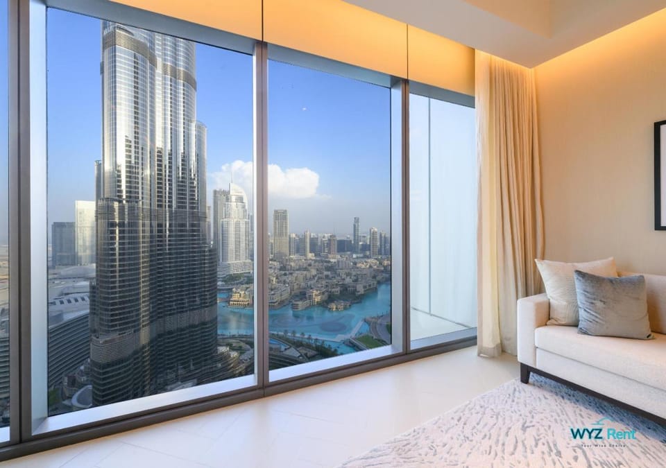 Living room, Seating area, City view