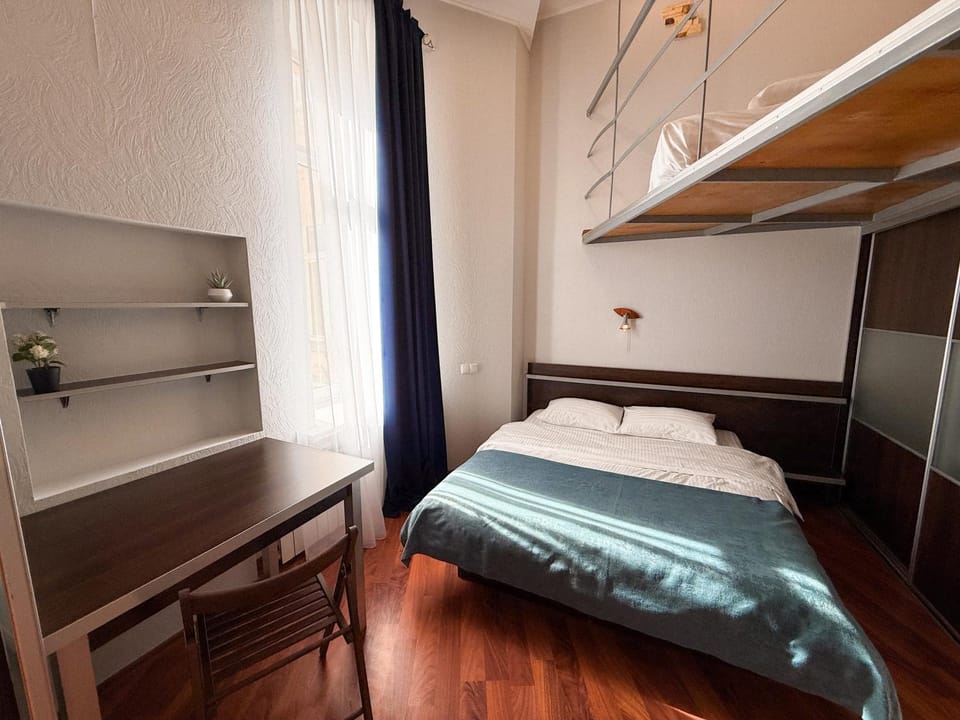 Bed, Photo of the whole room, Decorative detail, Bedroom, flat iron, wardrobe