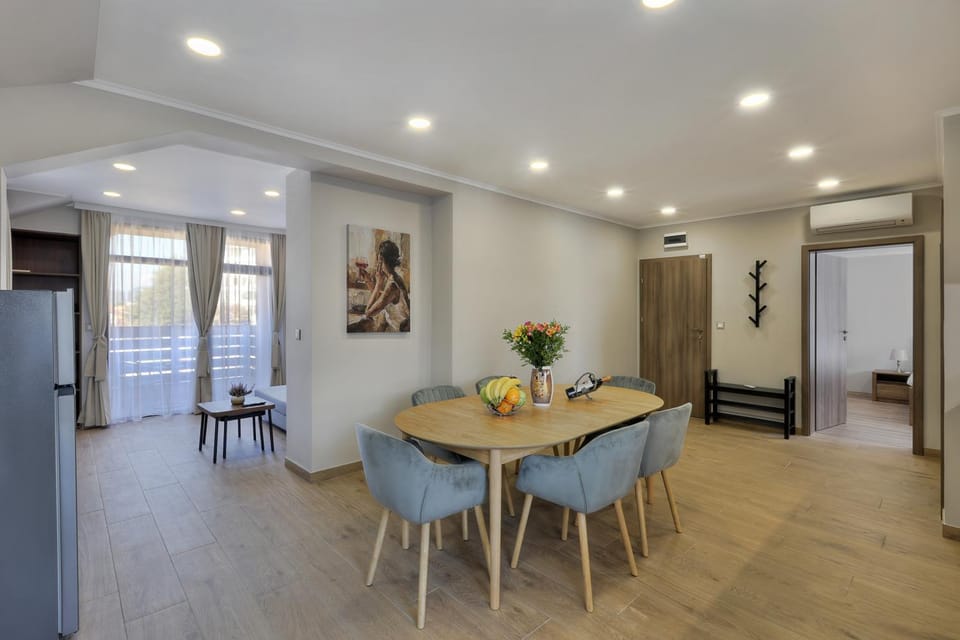 Kitchen or kitchenette, Living room, Seating area, Dining area, oven, air conditioner