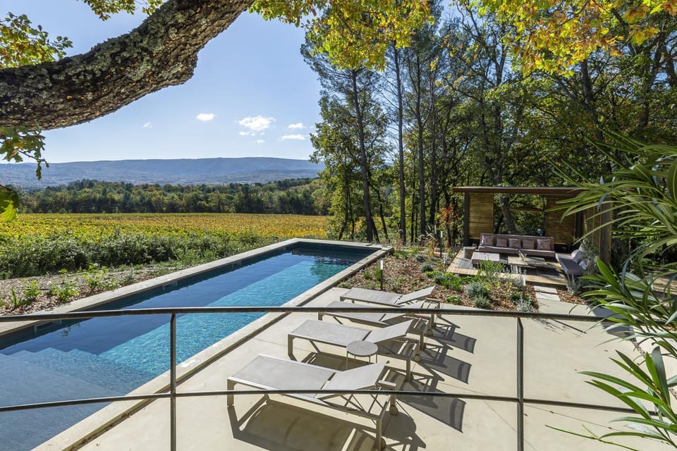 Natural landscape, Mountain view, Swimming pool, sunbed