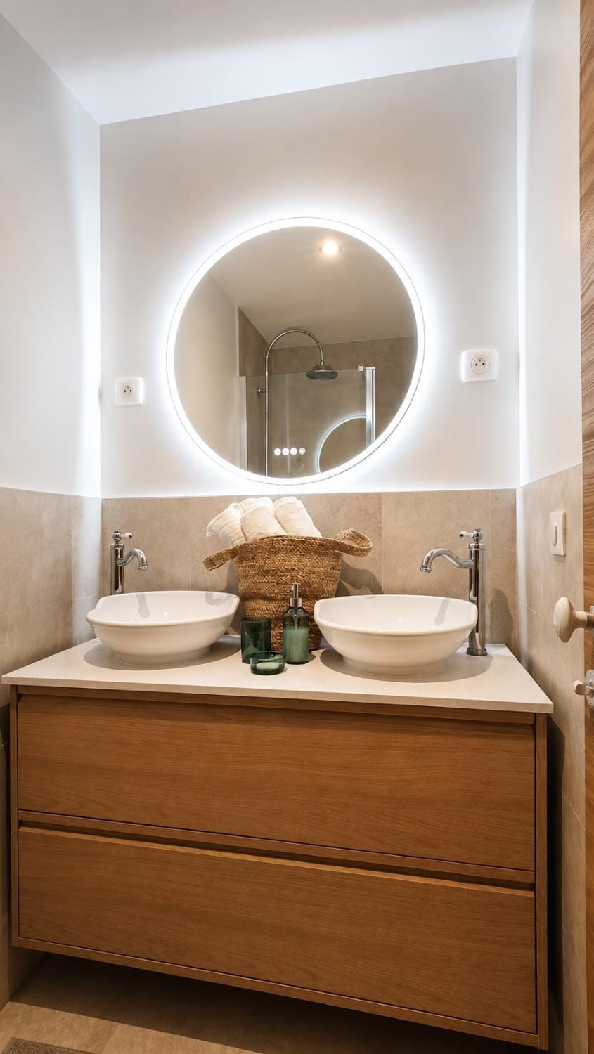 Bathroom, towels