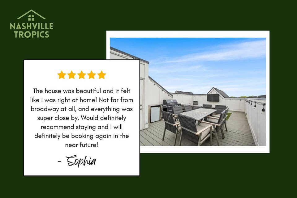 Stylish 4BR - Rooftop Deck Near Downtown House in East Nashville