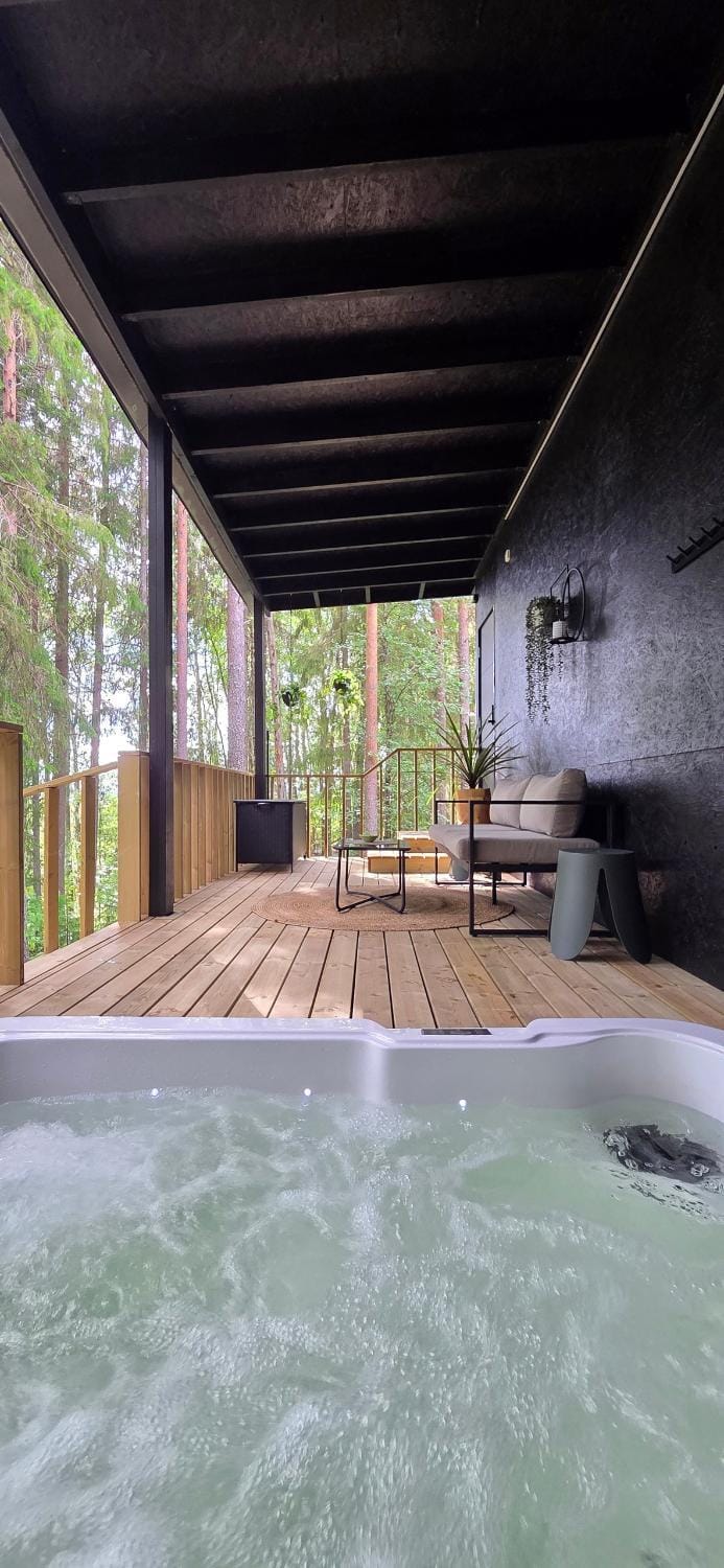 Patio, Natural landscape, Hot Tub