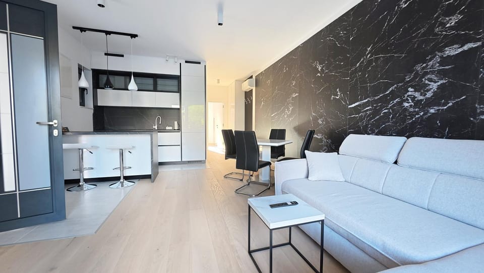 Kitchen or kitchenette, Living room, Seating area