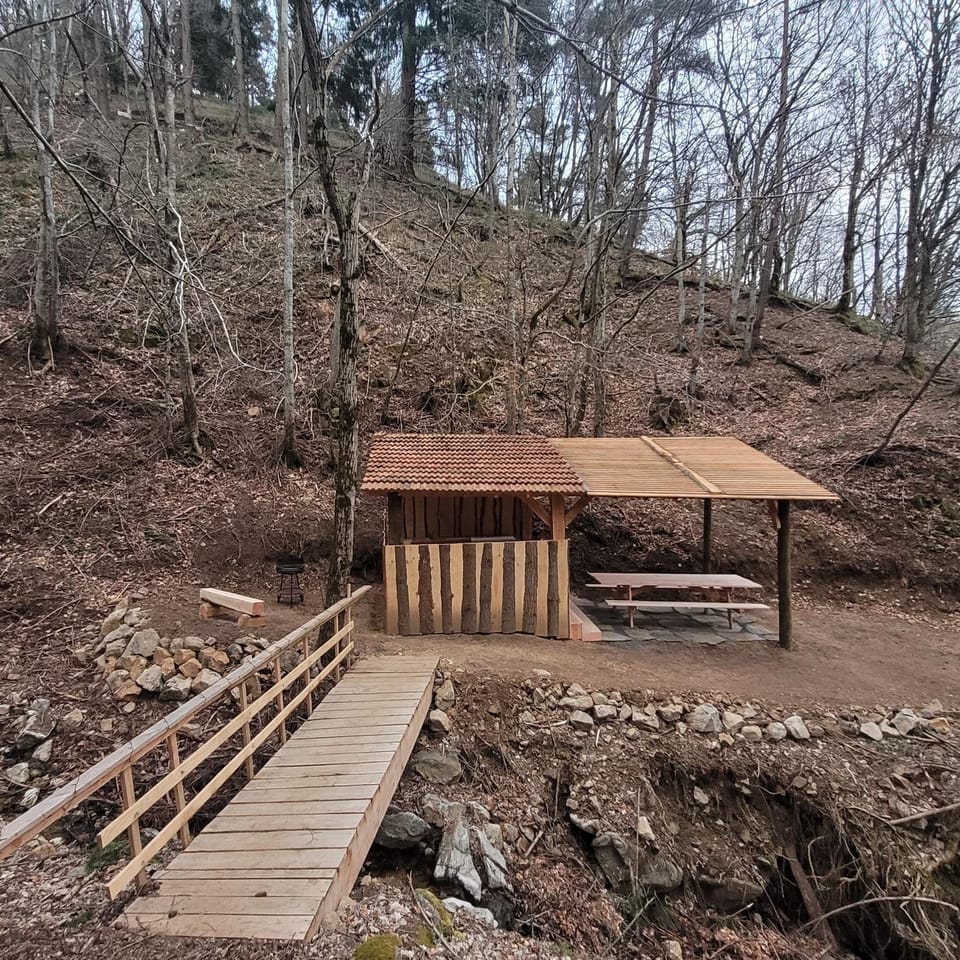 BBQ facilities, View (from property/room), Mountain view, furniture, oven, kitchen