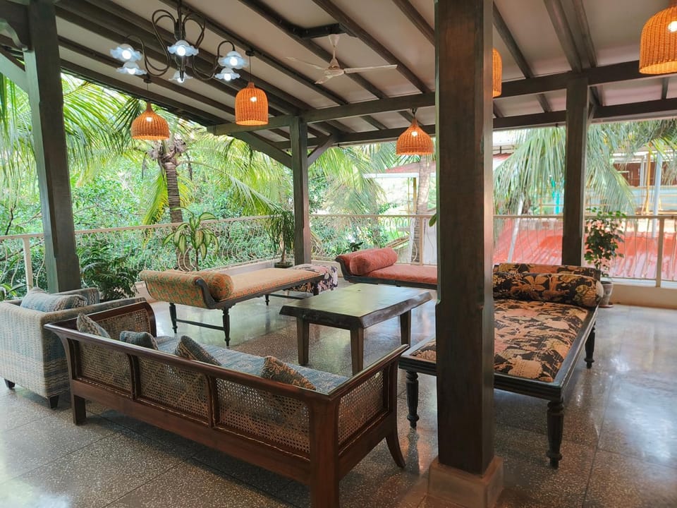 Patio, Living room, Dining area