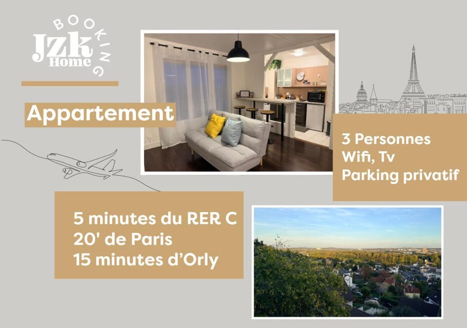 Studio aux portes d'Orly et Paris Apartment in Île-de-France