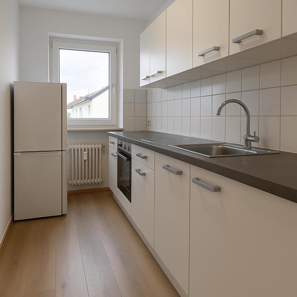 Kitchen or kitchenette, stove, kitchen