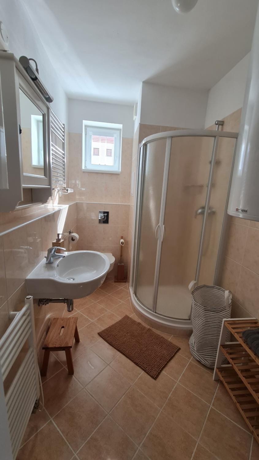 Shower, Toilet, towels