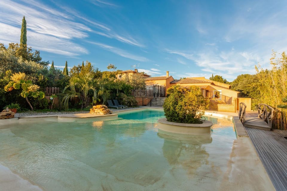 Property building, Living room, Swimming pool