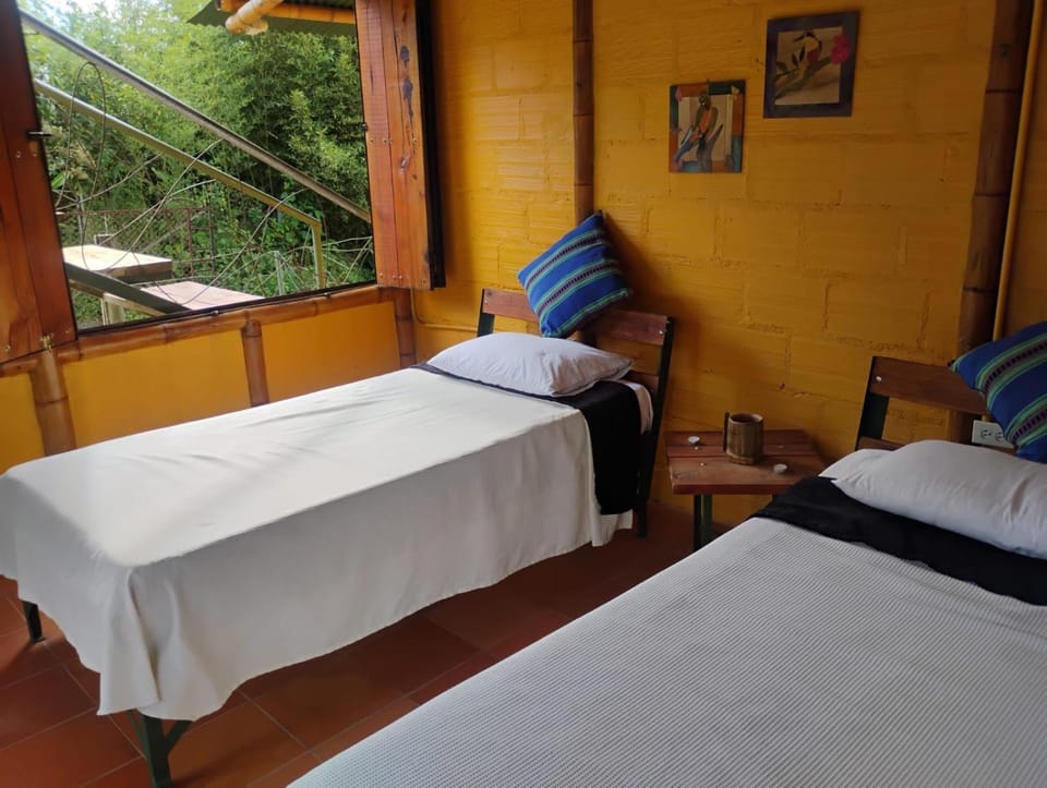 Bed, Photo of the whole room, Bedroom, Garden view