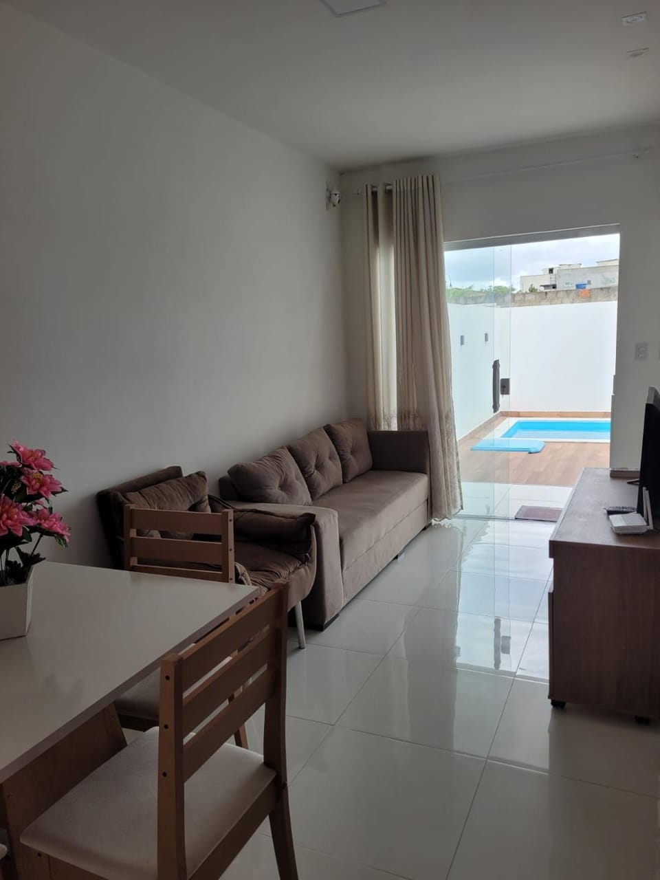 Living room, Pool view
