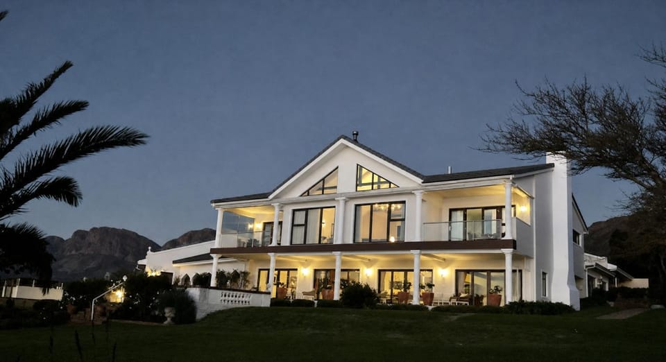 Property building, Night, Garden, Garden view