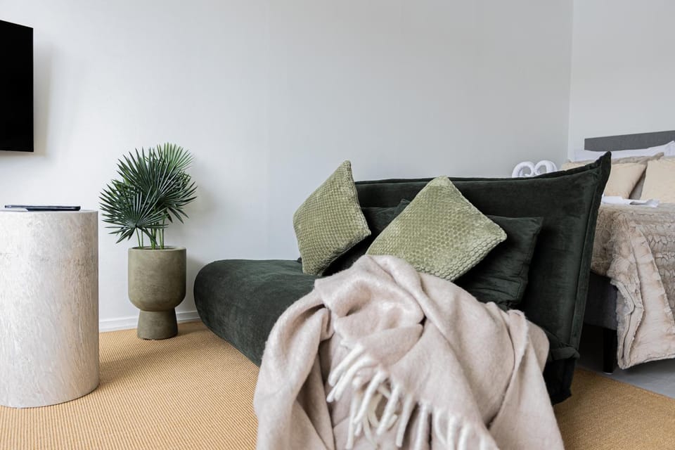 Bed, TV and multimedia, Living room, Photo of the whole room, Seating area, Bedroom