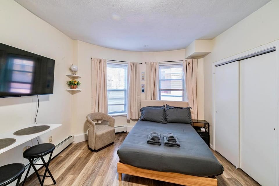 Cozy Studio near MassArt & Longwood, 3-Min Walk to T Apartment in Brookline