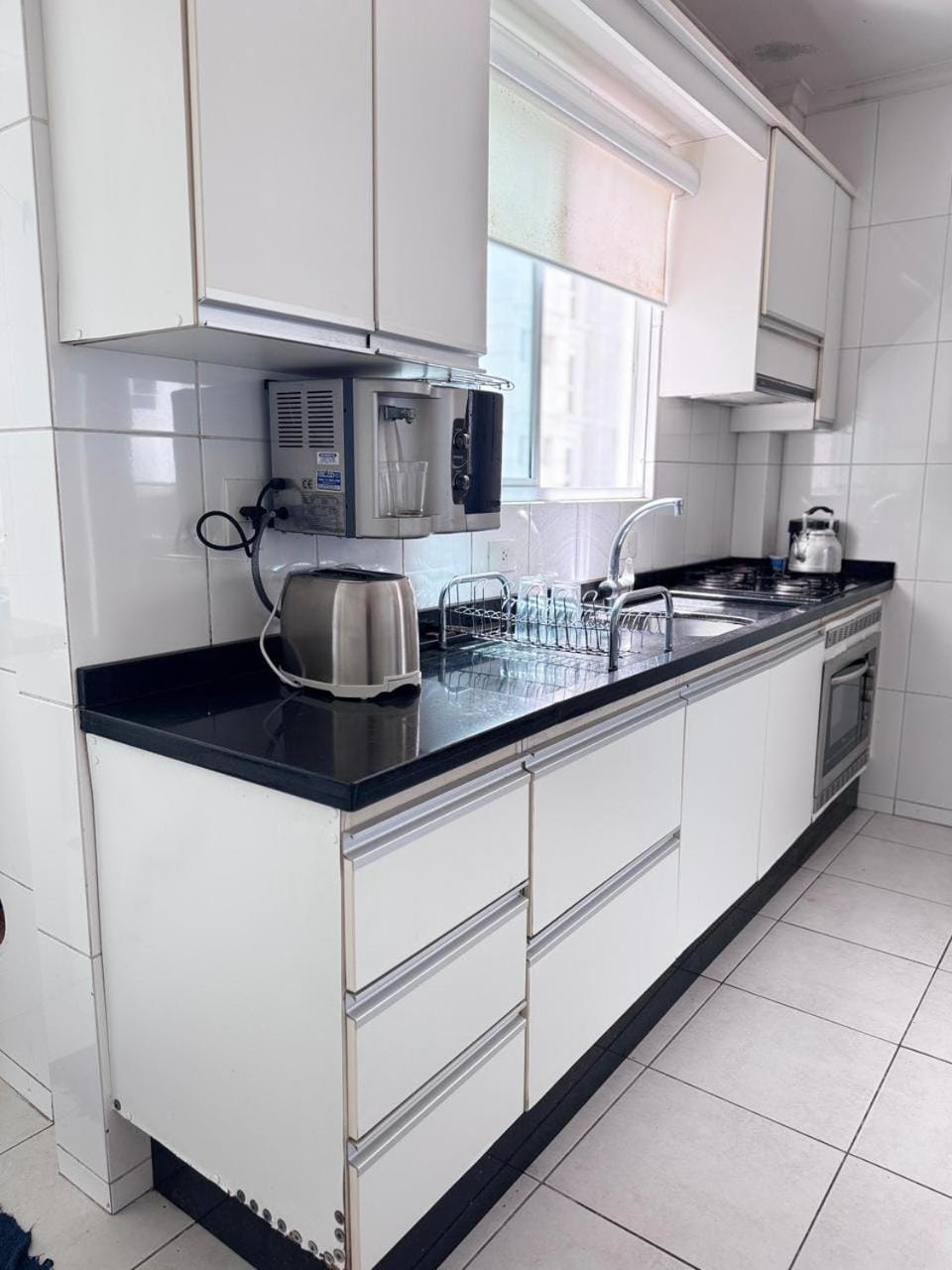 Kitchen or kitchenette, toaster