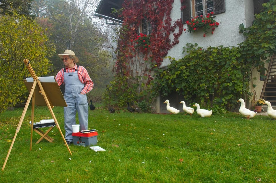 Garden, Animals, group of guests