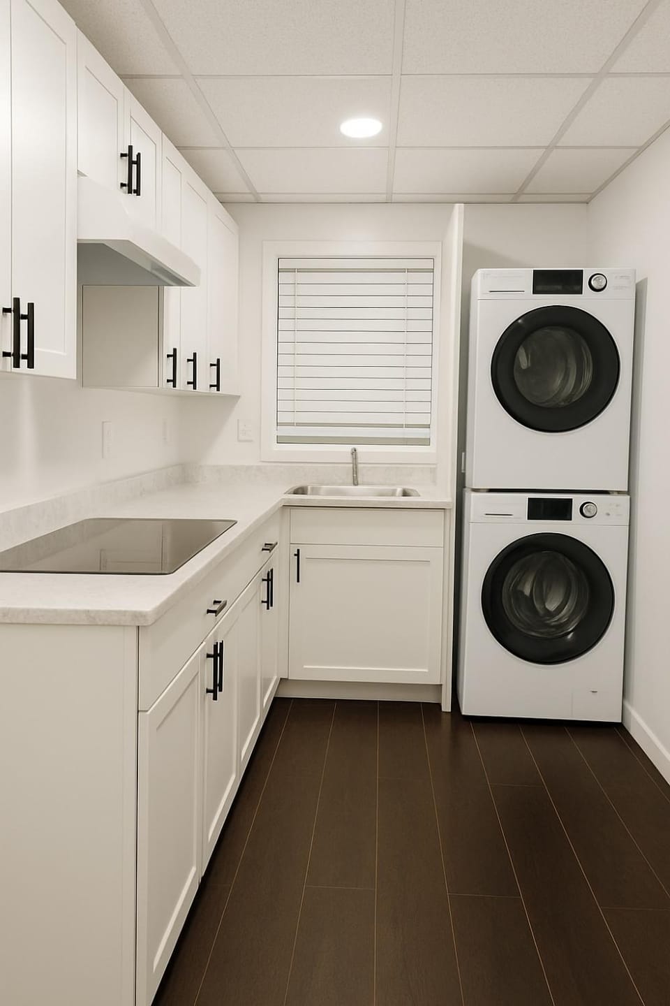 Kitchen or kitchenette, washing machine, dryer