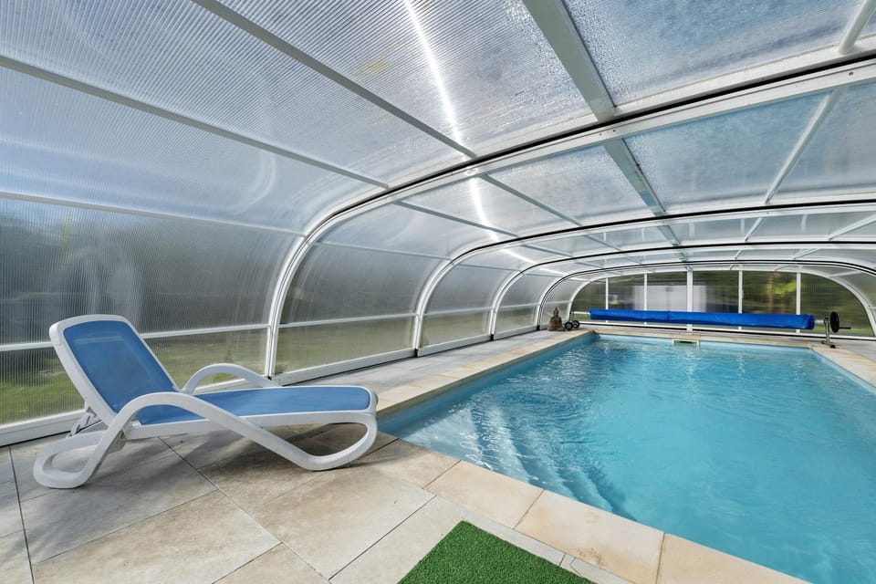 Property building, Living room, Swimming pool