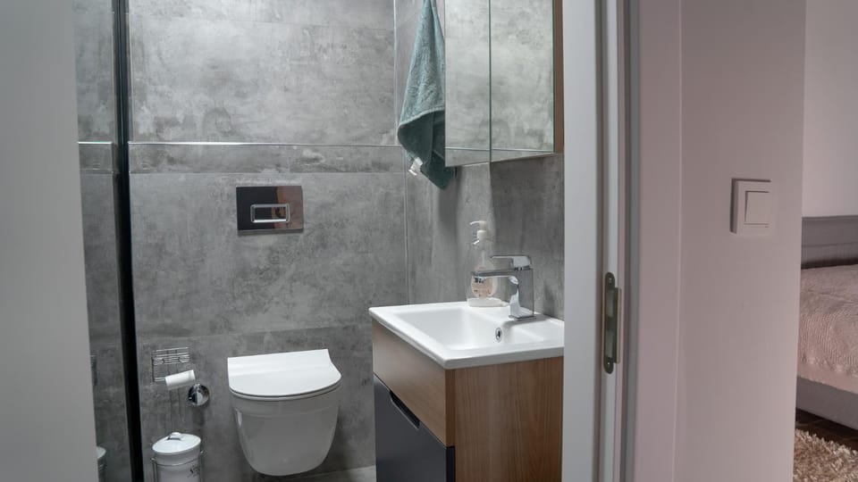 Shower, Toilet, towels