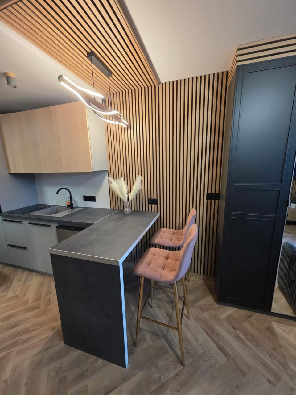 Kitchen or kitchenette, minibar