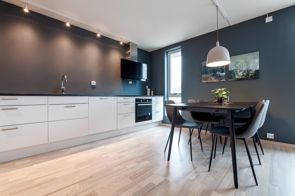 Kitchen or kitchenette, Dining area, dishwasher, oven, stove
