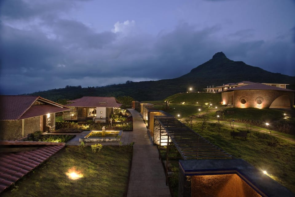 Property building, Night, Natural landscape, Garden, Mountain view