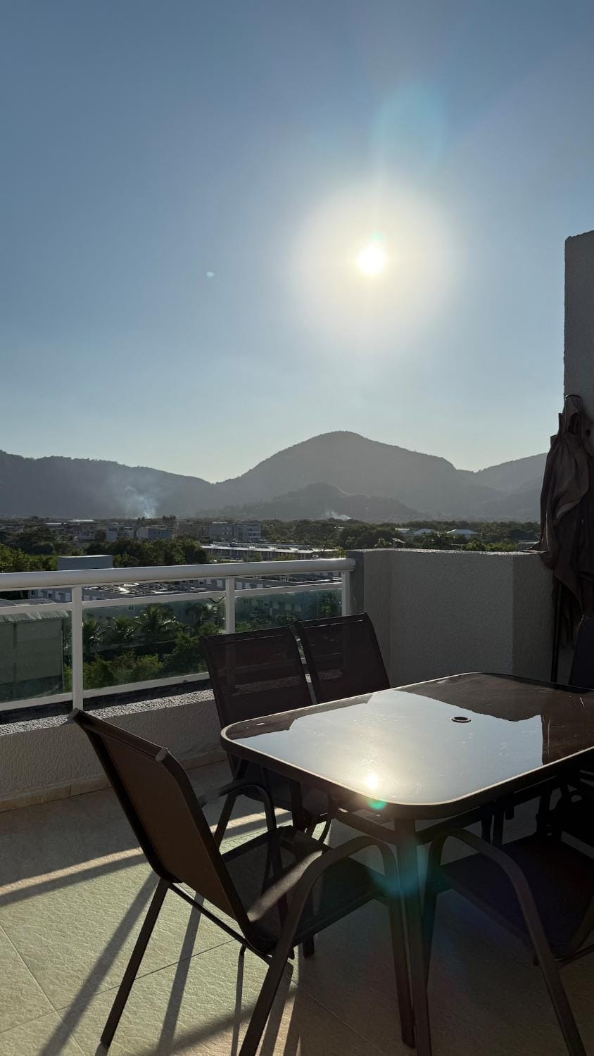 Day, Natural landscape, View (from property/room), Balcony/Terrace, Dining area, Mountain view, Sunrise, Sunset