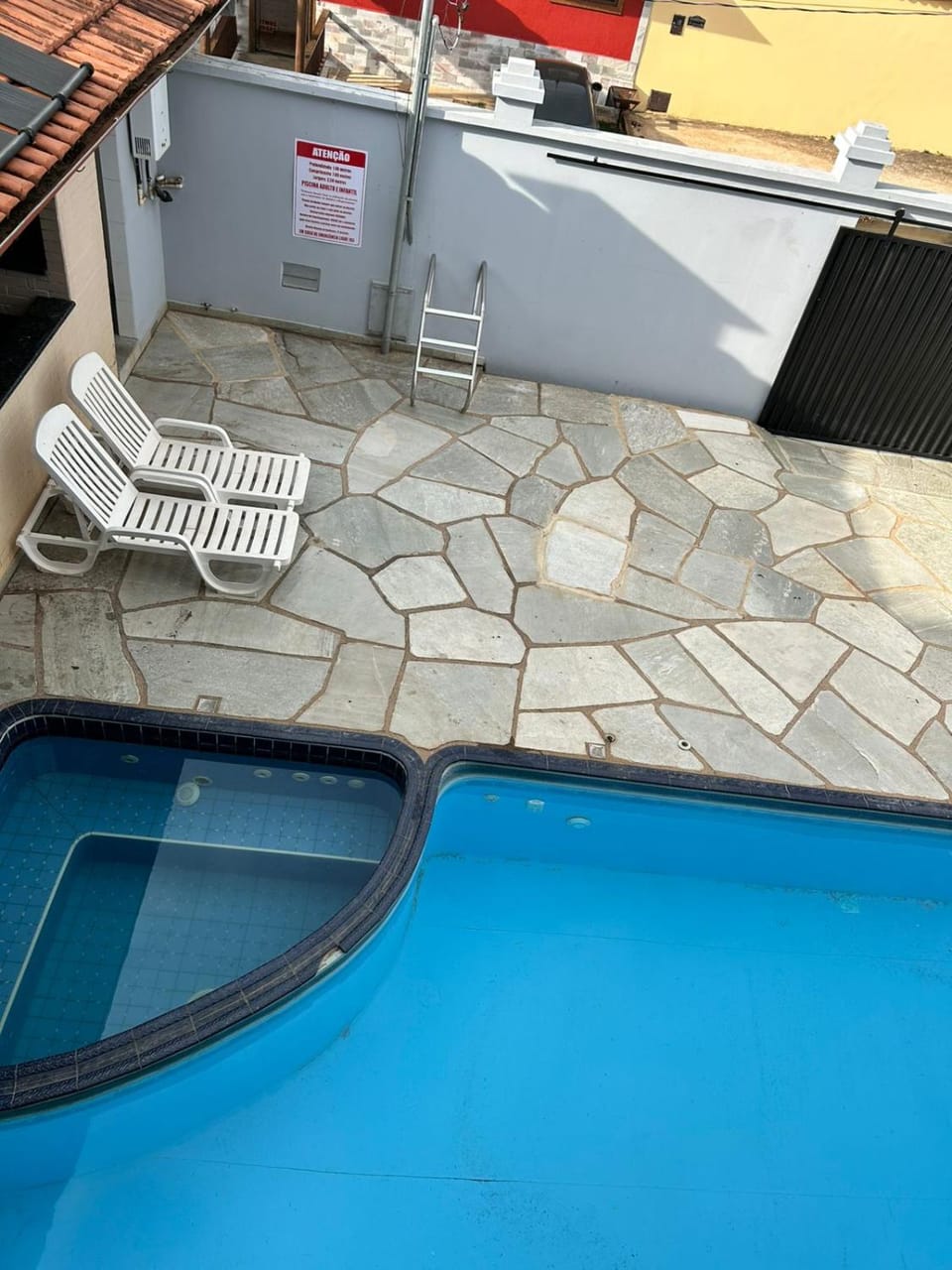 Patio, Pool view, Swimming pool, sunbed