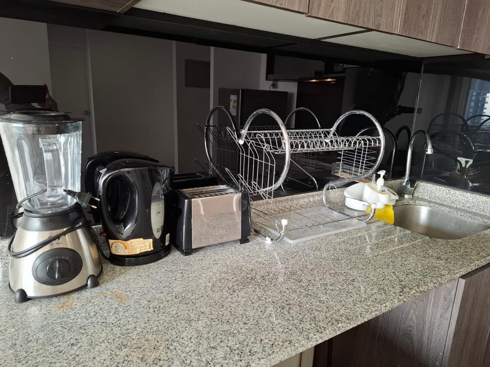 Kitchen or kitchenette, toaster