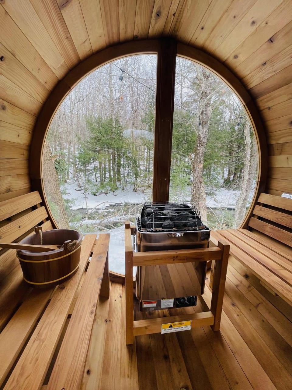 Natural landscape, Winter, Sauna, View (from property/room), River view