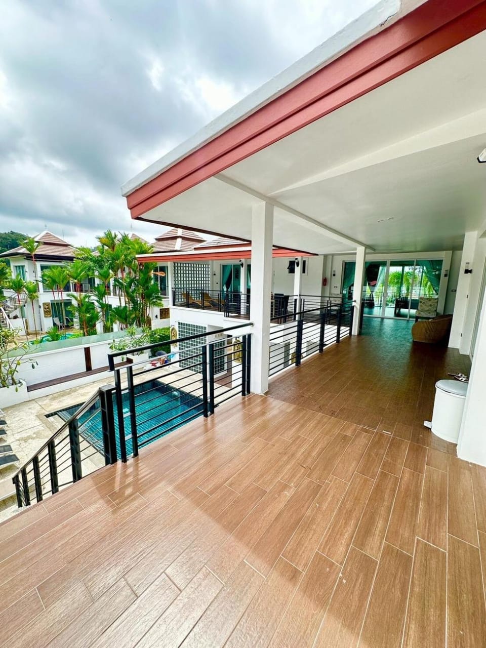 View (from property/room), Balcony/Terrace, Pool view, Swimming pool