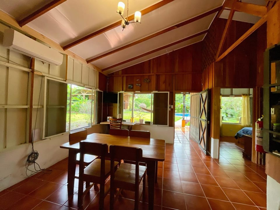 Living room, Dining area, Garden view