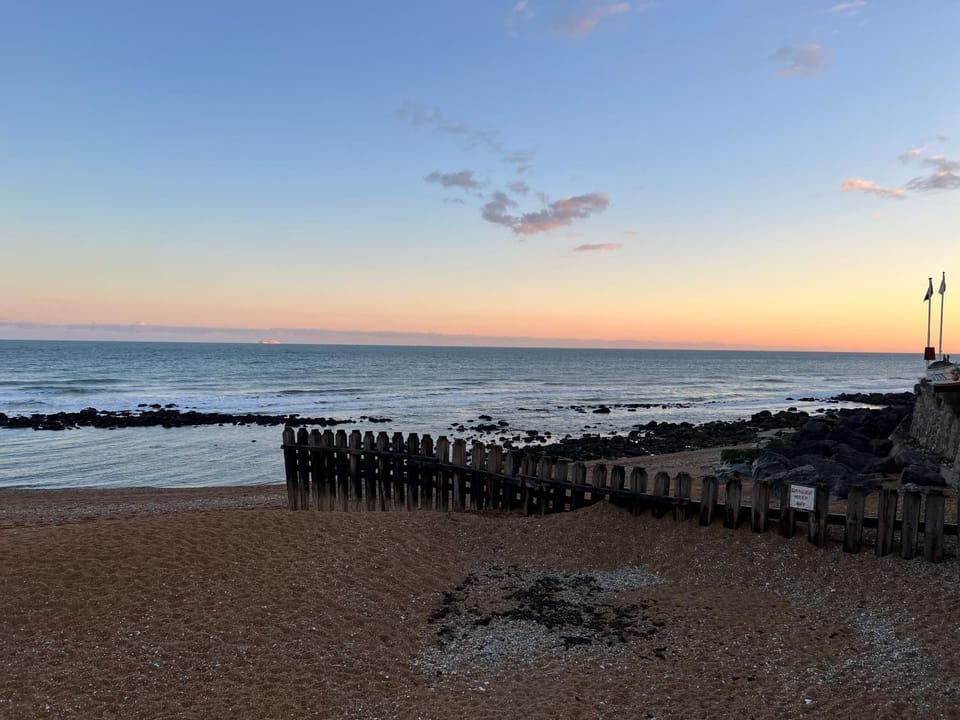 Natural landscape, Beach, Sea view, Sunset