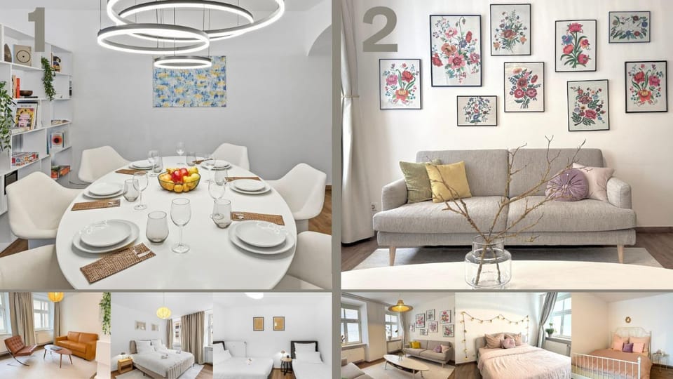 Bed, Living room, Seating area, Dining area, Bedroom