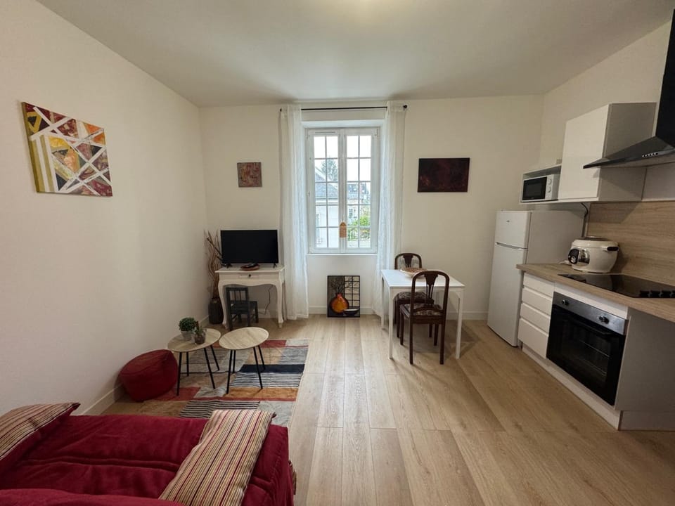 Night, Kitchen or kitchenette, Living room, stove, kitchen