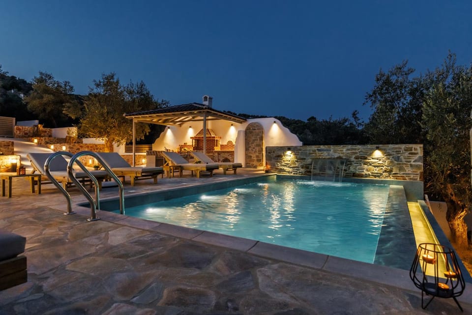 Pool view, Swimming pool, Sunset, sunbed