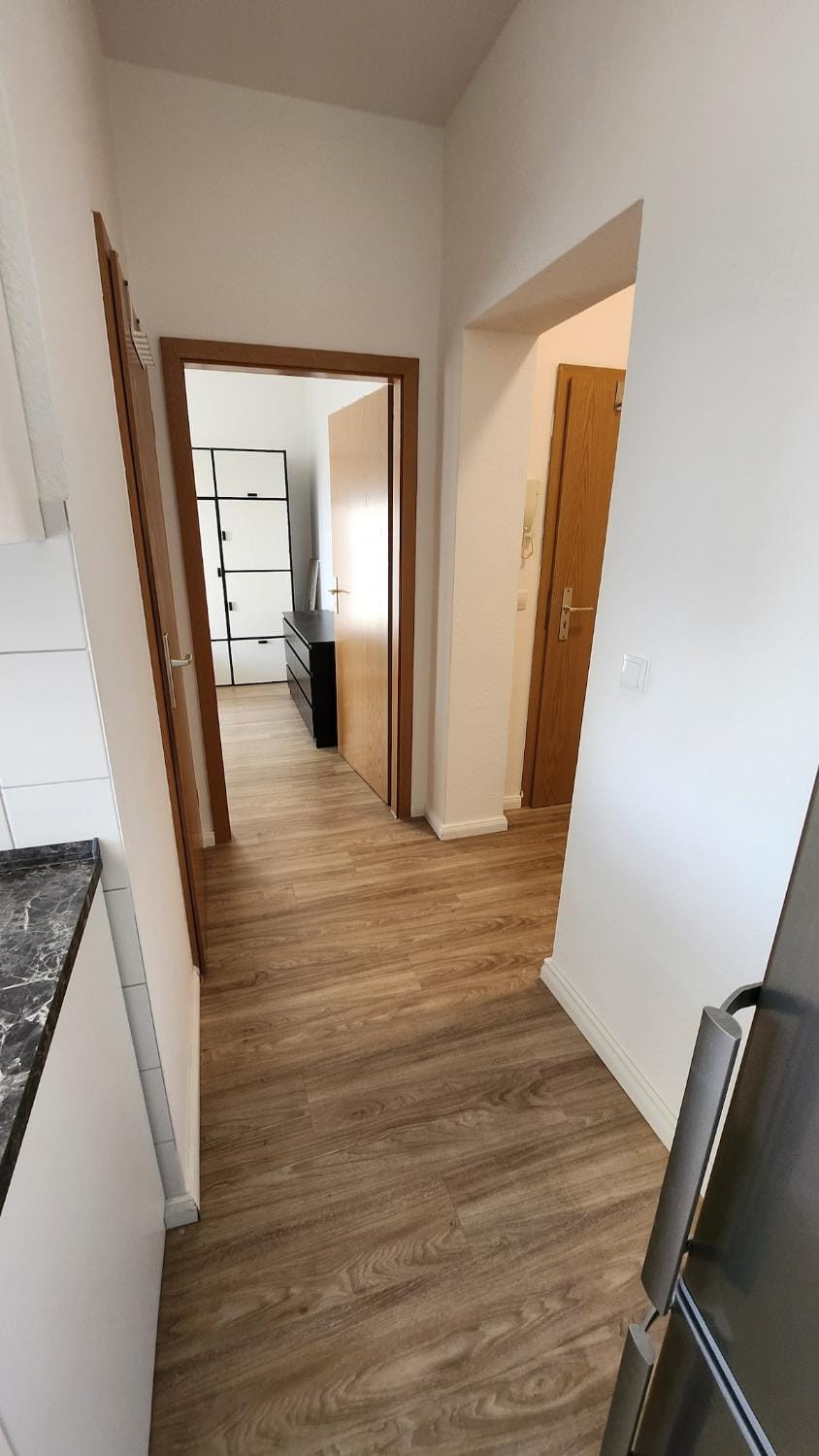Ruhiger Flussblick vom Balkon all-in 5G Apartment in Thuringia, Germany