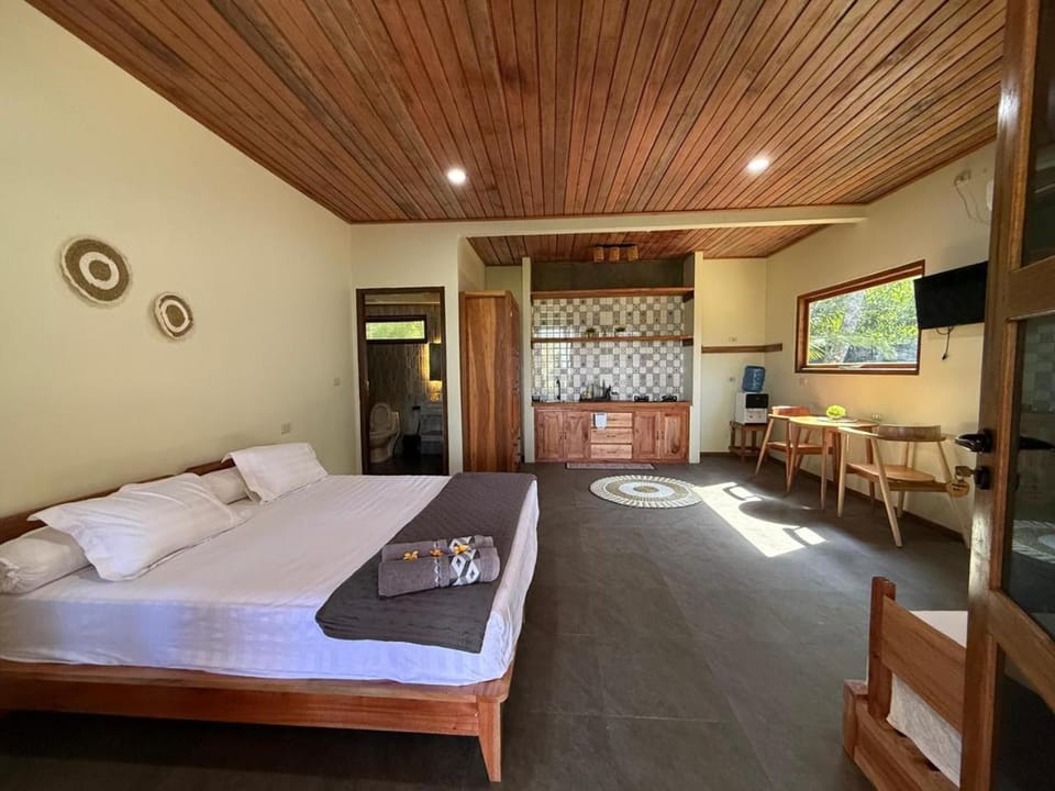 Communal lounge/ TV room, TV and multimedia, Kitchen or kitchenette, Photo of the whole room, Seating area, Bedroom