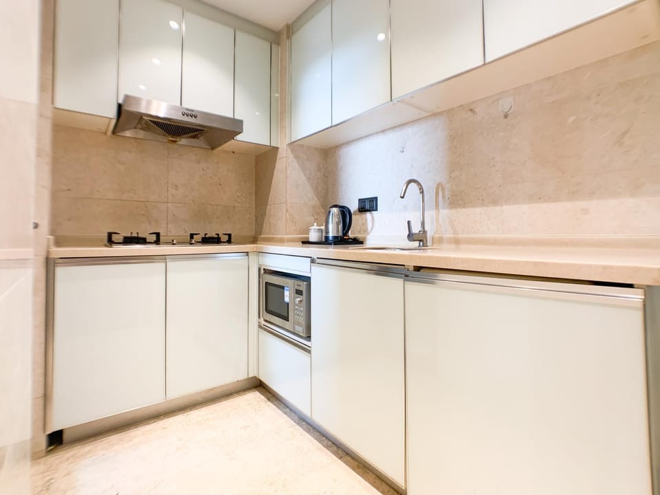 Kitchen or kitchenette, stove, kitchen