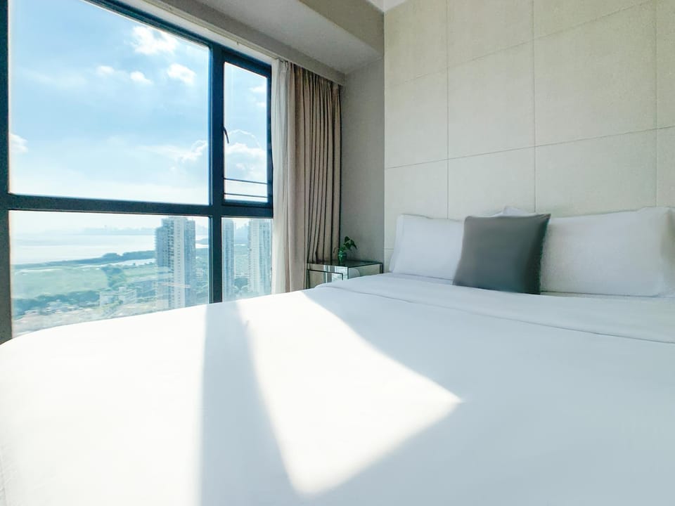 Bed, Natural landscape, View (from property/room), Bedroom
