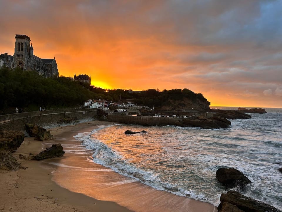 Nearby landmark, Beach, Sunset