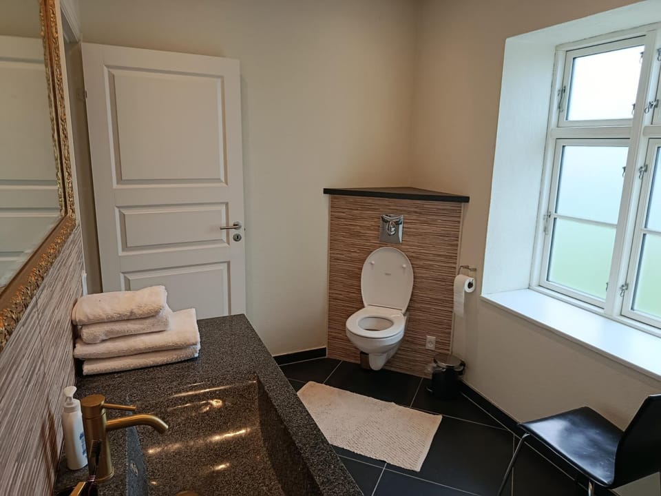 Bathroom, towels