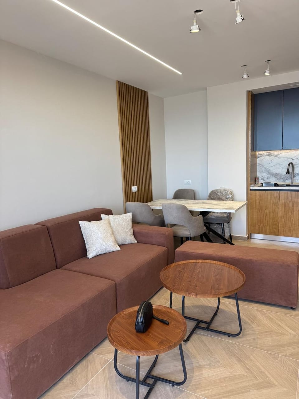 Kitchen or kitchenette, Living room, Seating area