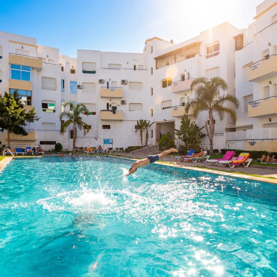 Property building, Pool view, Swimming pool