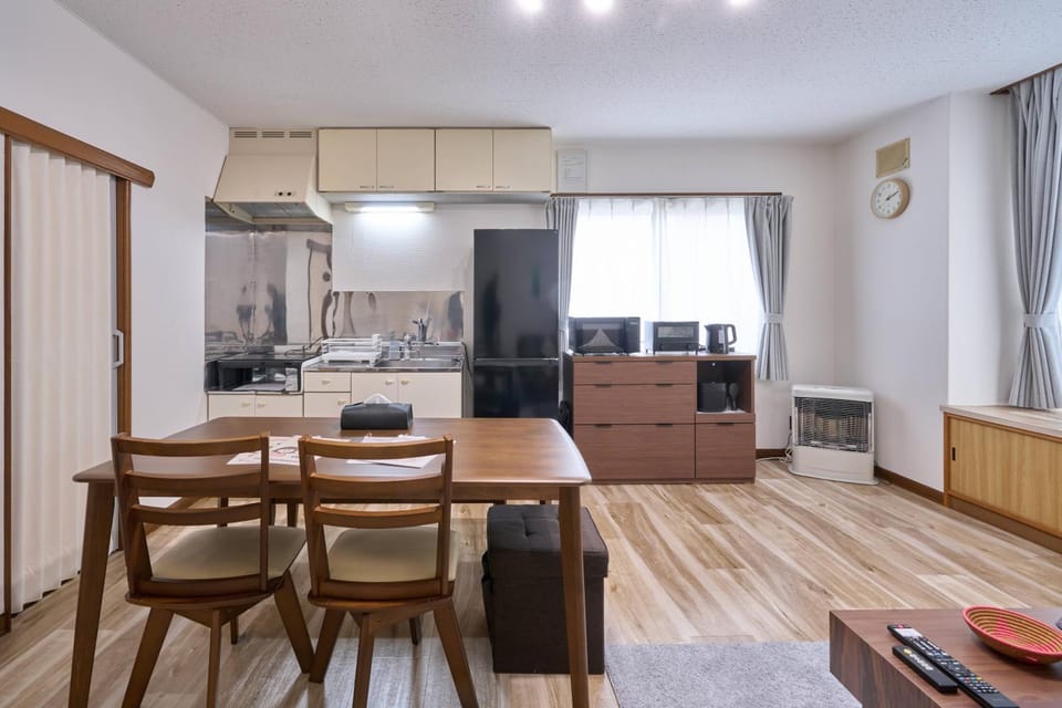 Kitchen or kitchenette, Living room, Dining area