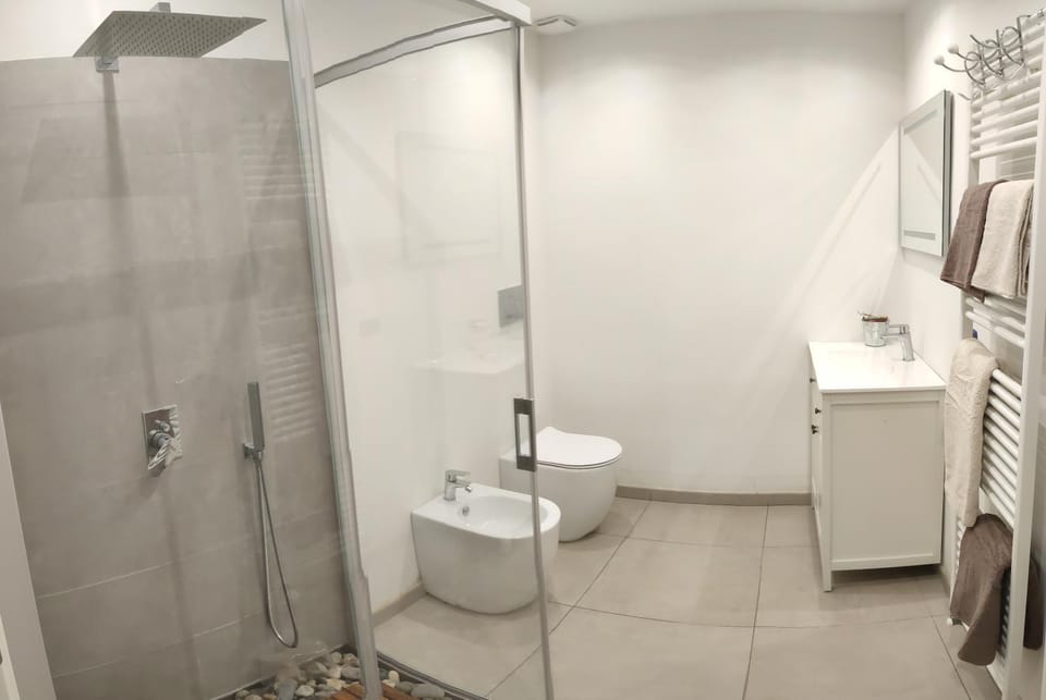 Shower, Toilet, Bathroom, towels