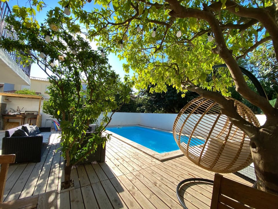 Patio, Garden, Balcony/Terrace, Garden view, Pool view, Swimming pool, sunbed