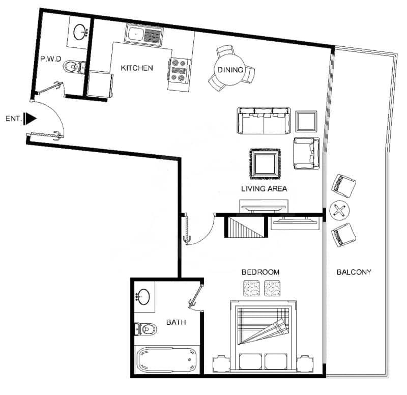 Free housekeeping visits during your stay - StayShort - 1 Bed in JVC Sleeps 4 with City Views Apartment in Dubai